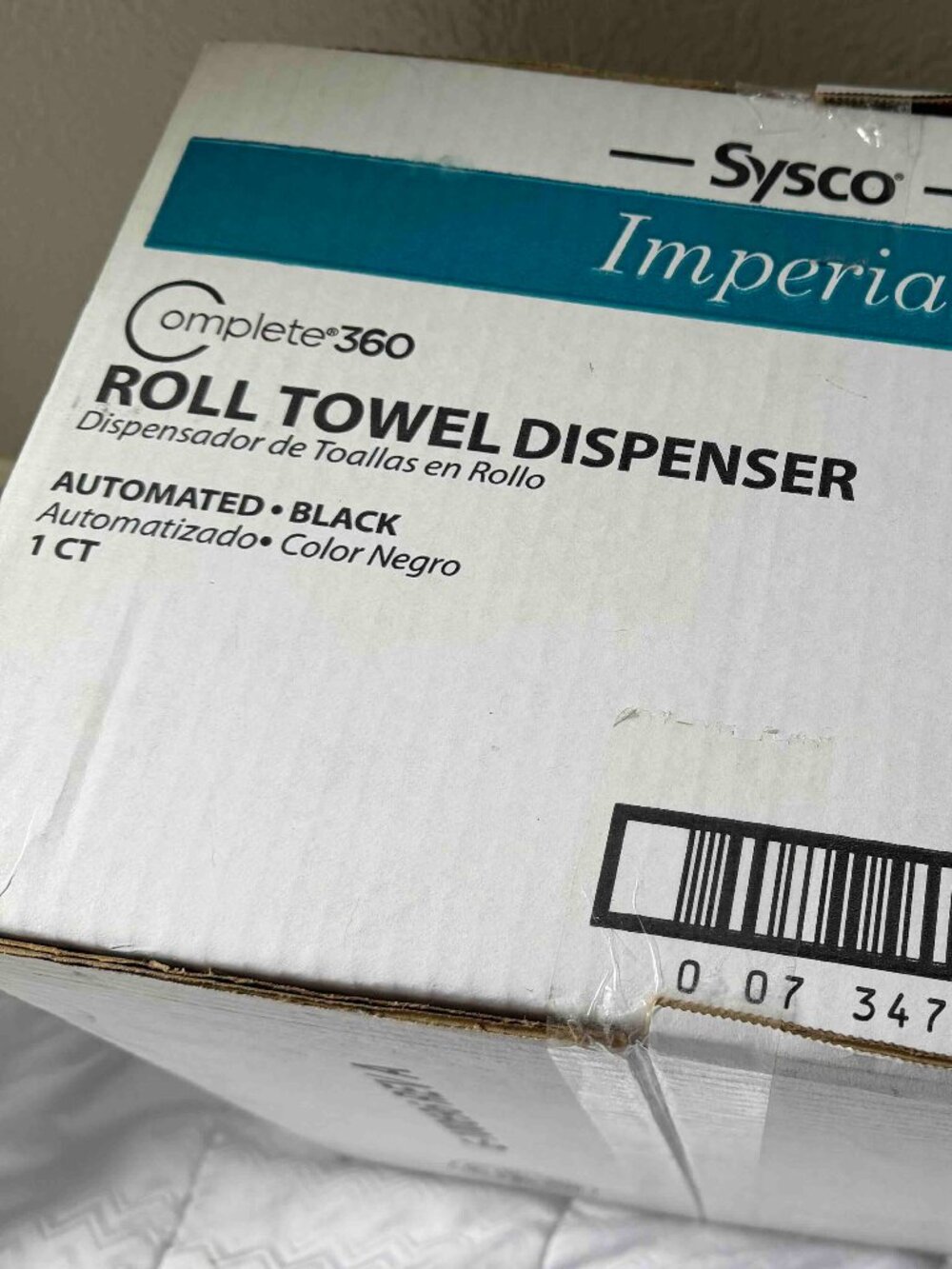 SYSCO IMPERIAL ROLL TOWEL DISPENSER 4527877 AUTOMATED BLACK - NEW IN BOX